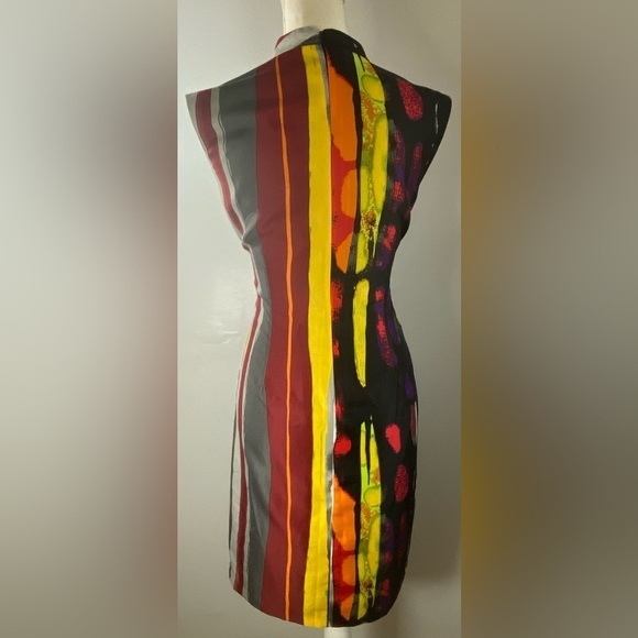 Ellen Tracy Multi Color Front Tie Knee Lenth Dress Size 4 EUC SKU0667 - Picture 5 of 11